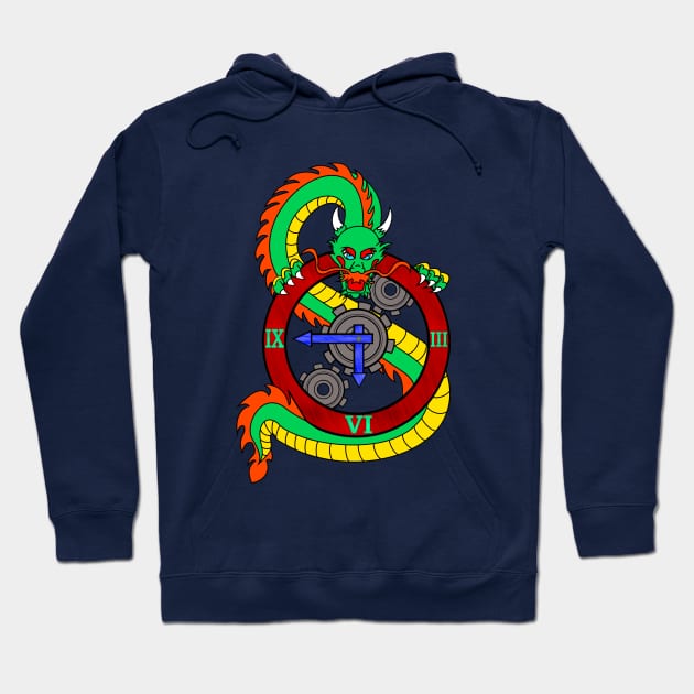 Dragon Steampunk Clock Hoodie by DavinciSMURF